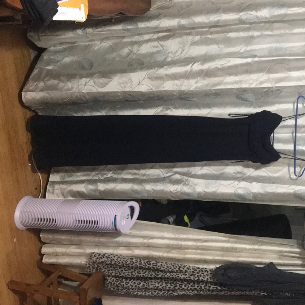 New floor length evening gown navel